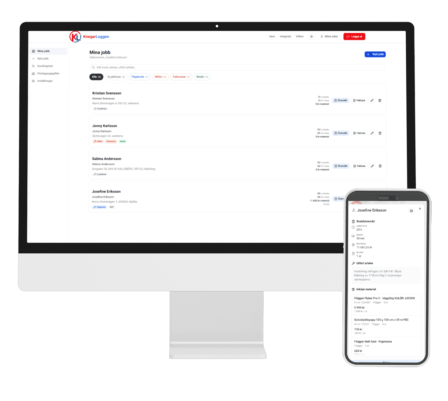 KnegarLoggen – app